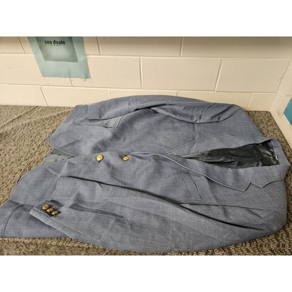 Dimitri Blazer Mens Large Blue 44 Short Jacket Blazer - Picture 2 of 9